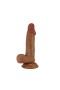19,4 cm Gerçekçi Derili Esmer Dildo