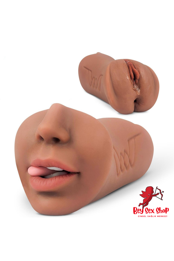 3'lü Gerçekçi Ağız Anal, Oral ve Vajina Mastürbatör