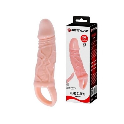 18 CM Uzatmalı 3 CM Dolgulu Testis Halkalı Penis Kılıfı