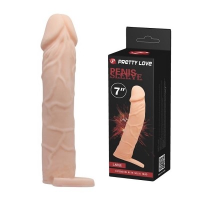 Pretty Love 6 CM Dolgulu Realistik Penis Kılıfı Uzatmalı Prezervatif