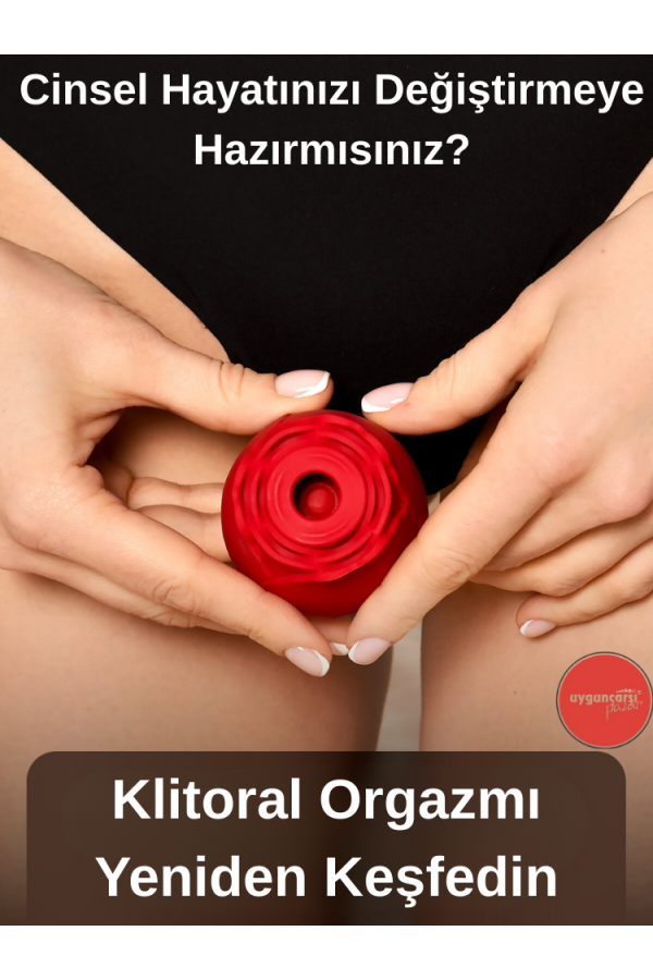 USB Şarjlı Rose Klitoral Uyarıcı | Silikon Gül Tasarımlı Emiş ve Titreşim Vibratörü