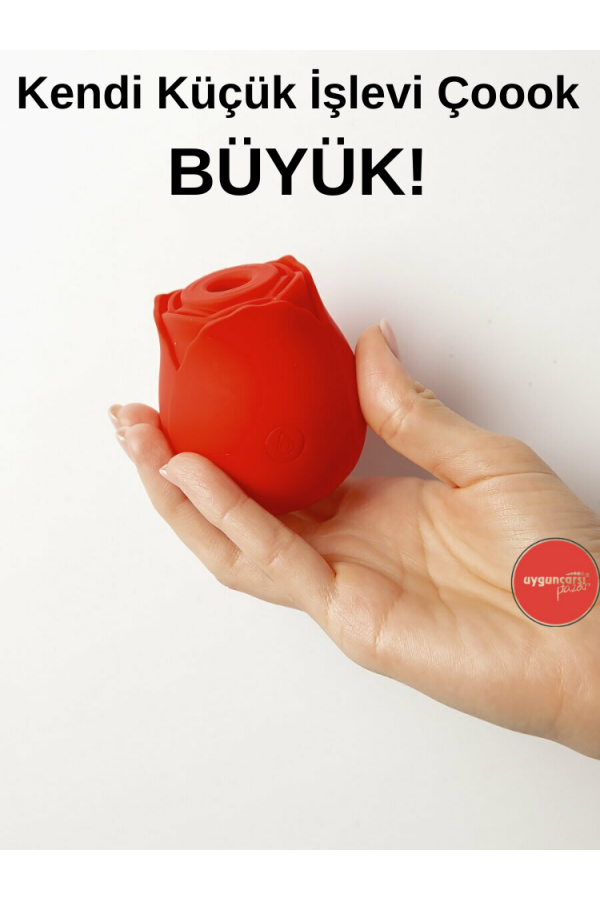 USB Şarjlı Rose Klitoral Uyarıcı | Silikon Gül Tasarımlı Emiş ve Titreşim Vibratörü