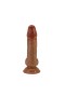 19,4 cm Gerçekçi Derili Esmer Dildo