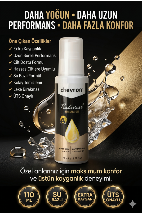Chevron A+ Extra Kayganlaştırıcı Jel 110 ML – Anal Uyumlu Su Bazlı Yoğun Kayganlık