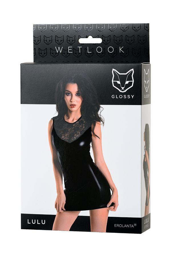 Glossy Parlak Lulu Elbisesi Wetlook malzeme