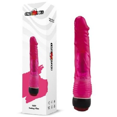 18 CM Titreşimli Pembe Jel Vibratör