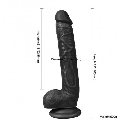 Uzun Kalın Et Dokusunda Süper Realistik Dildo 28 cm