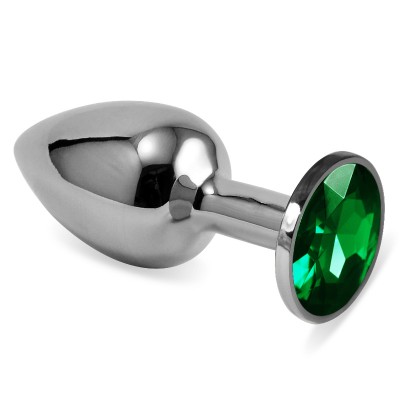 Yeşil Küçük boy metal anal plug