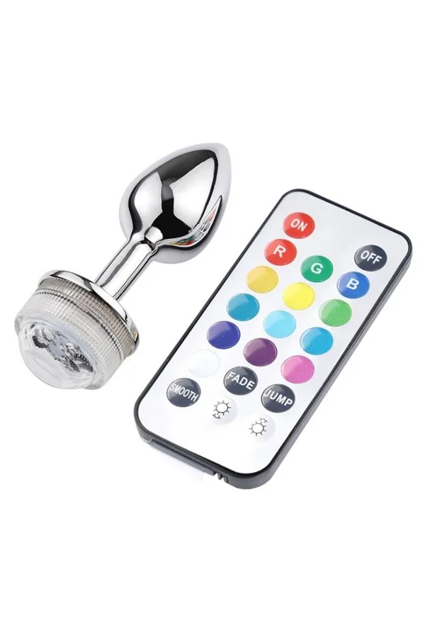 Led Işıklı Kumandalı Paslanmaz Su Geçirmez Anal Plug