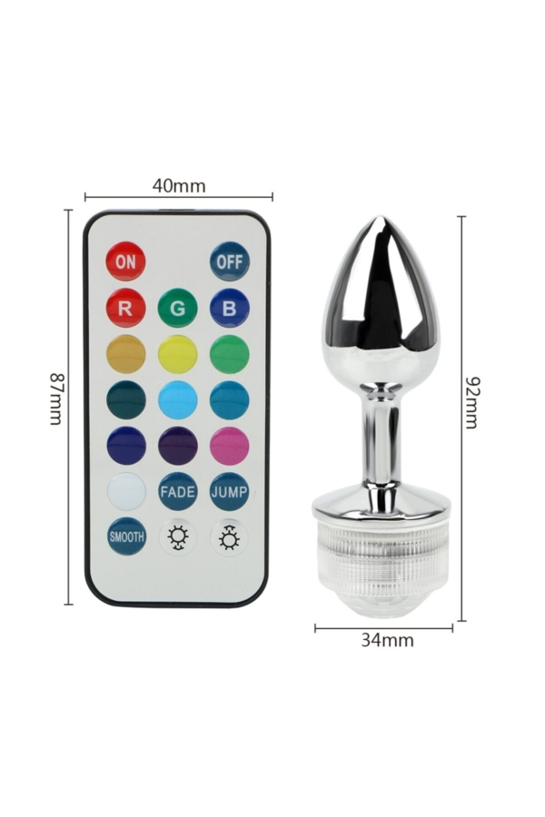 Led Işıklı Kumandalı Paslanmaz Su Geçirmez Anal Plug Led Işıklı Kumandalı Paslanmaz Su Geçirmez Anal Plug