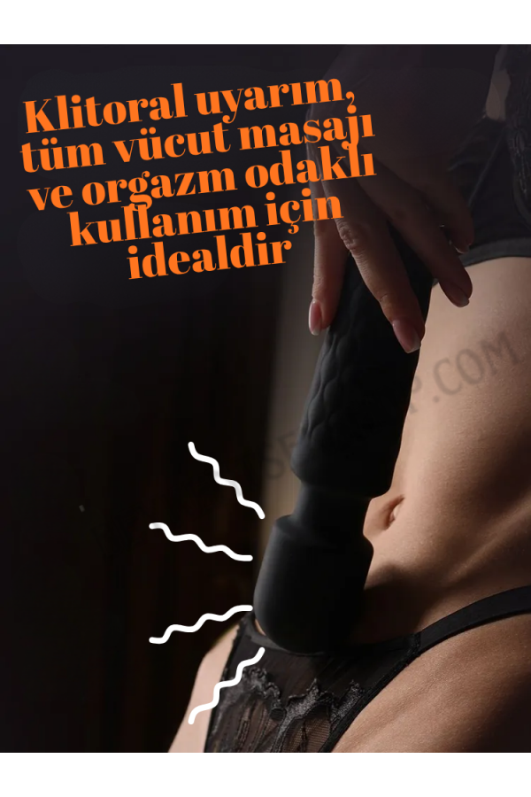 Female Wand Massager USB Şarjlı Güçlü Vibratör