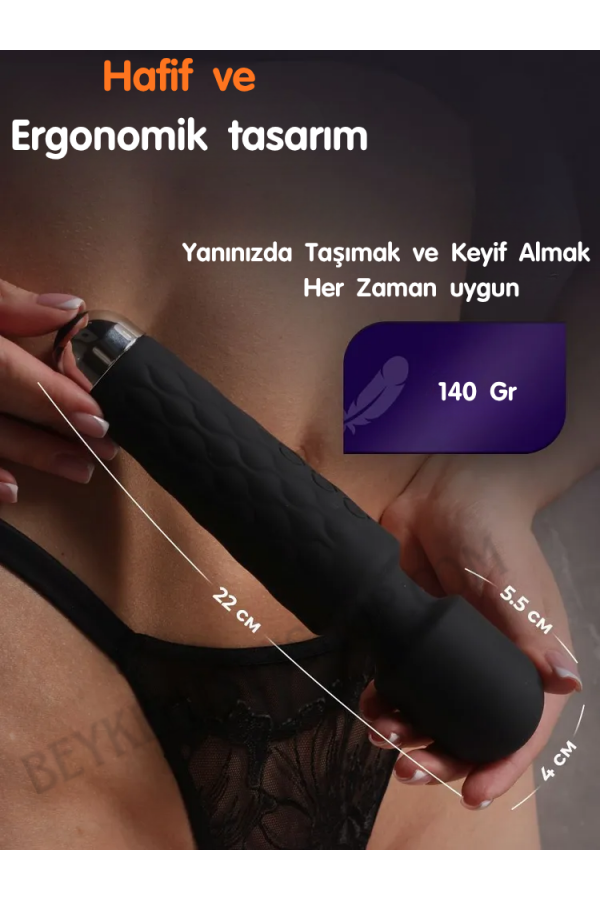 Female Wand Massager USB Şarjlı Güçlü Vibratör