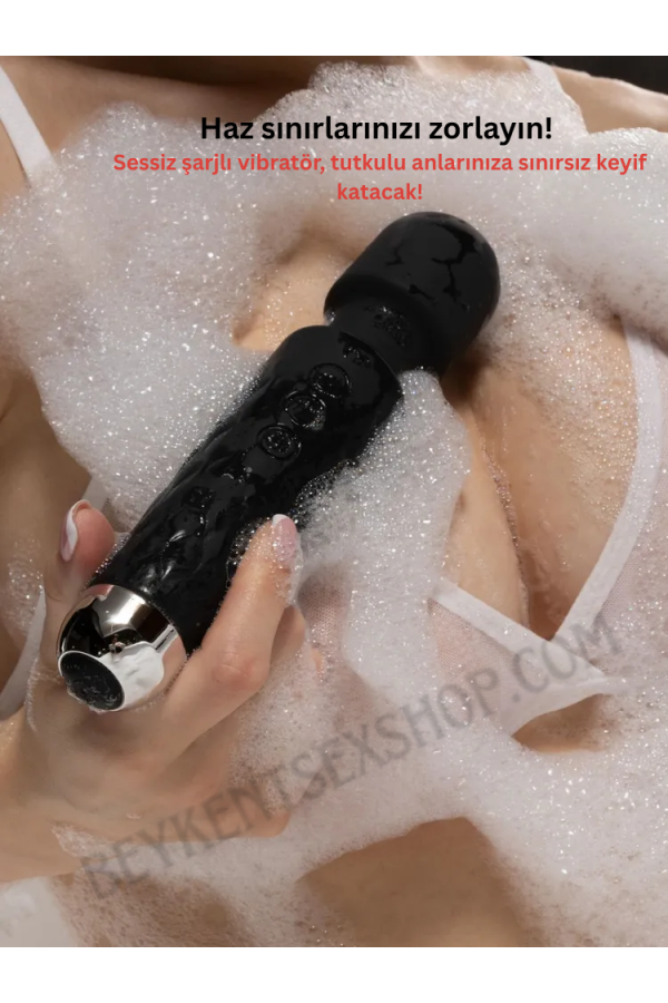 Female Wand Massager USB Şarjlı Güçlü Vibratör