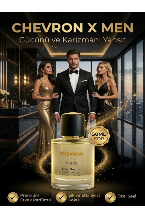X Men Erkek Parfümü 50ML EDP %22 Esans Günlük Kullanım Erkek Kokusu