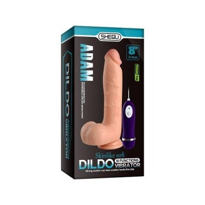 21 Cm Gerçekçi Titreşimli Testisli Vibratör