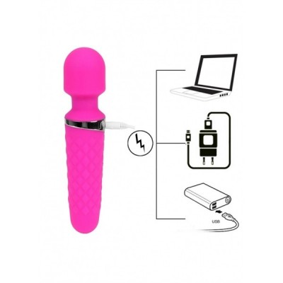 Güçlü Motorlu 20 Modlu USB Şarjlı Wand Massager