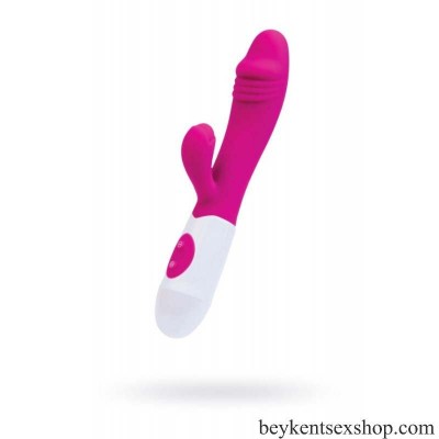 Klitoral Uyarıcılı Tavşan Vibratör 19,5 Cm