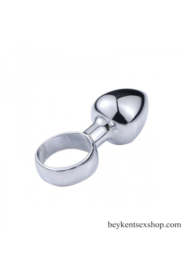 Metal Parmak Çekmeli Halkası Anal Plug Seti Metal Parmak Çekmeli Halkası Anal Plug Seti