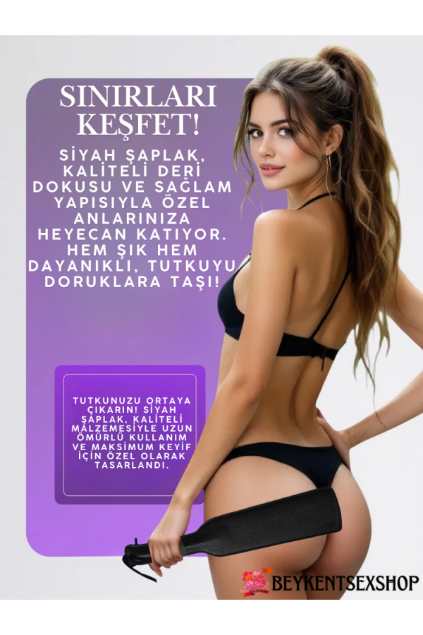 BDSM Fetiş Siyah Şaplak | Deri Dokulu Dayanıklı Erotik Şaplak | Çiftlere Özel Fantazi Oyuncağı | Fetiş Aksesuar | Tutkulu Anlar İçin Şık ve Sağlam BDSM Şaplak BDSM Fetiş Siyah Şaplak | Deri Dokulu Dayanıklı Erotik Şaplak | Çiftlere Özel Fantazi Oyuncağı | Fetiş Aksesuar | Tutkulu Anlar İçin Şık ve Sağlam BDSM Şaplak