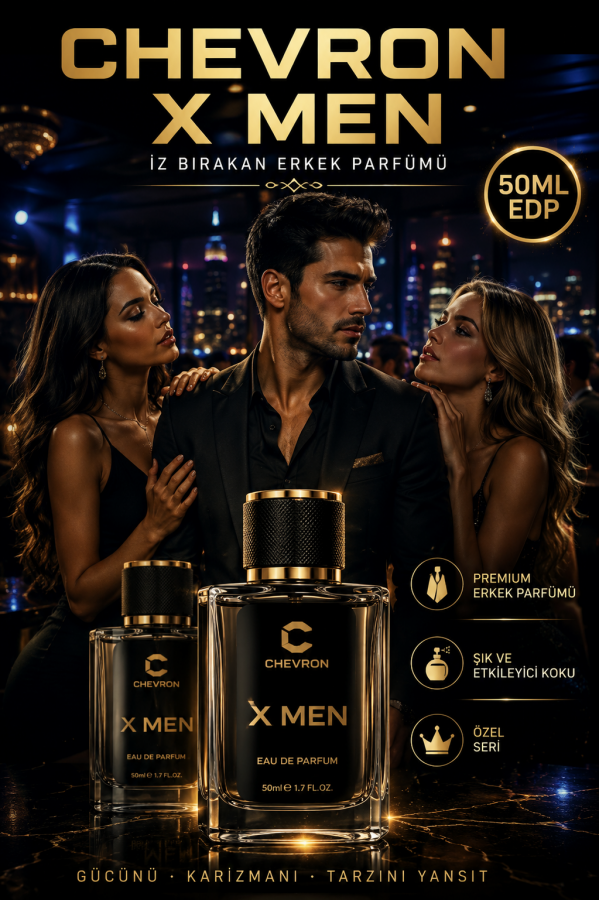 X Men Erkek Parfümü 50ML EDP %22 Esans Günlük Kullanım Erkek Kokusu