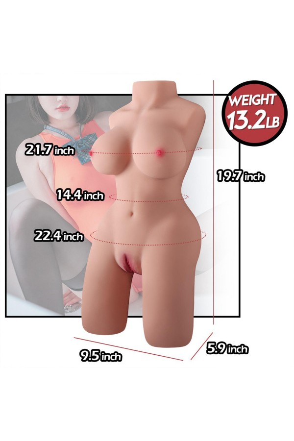 Yarım Boy Gerçekçi Torso Mastürbatör – 3 Girişli Premium TPE, 6 kg Yarım Boy Gerçekçi Torso Mastürbatör – 3 Girişli Premium TPE, 6 kg