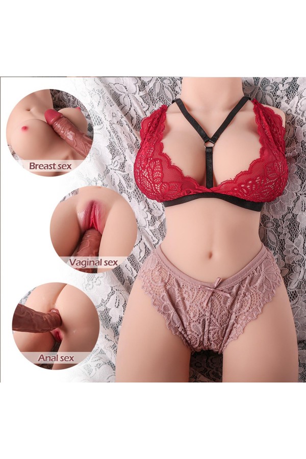 Yarım Boy Gerçekçi Torso Mastürbatör – 3 Girişli Premium TPE, 6 kg Yarım Boy Gerçekçi Torso Mastürbatör – 3 Girişli Premium TPE, 6 kg